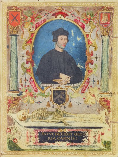Herdenkingsportret van John Colet (1467-1519) door English School